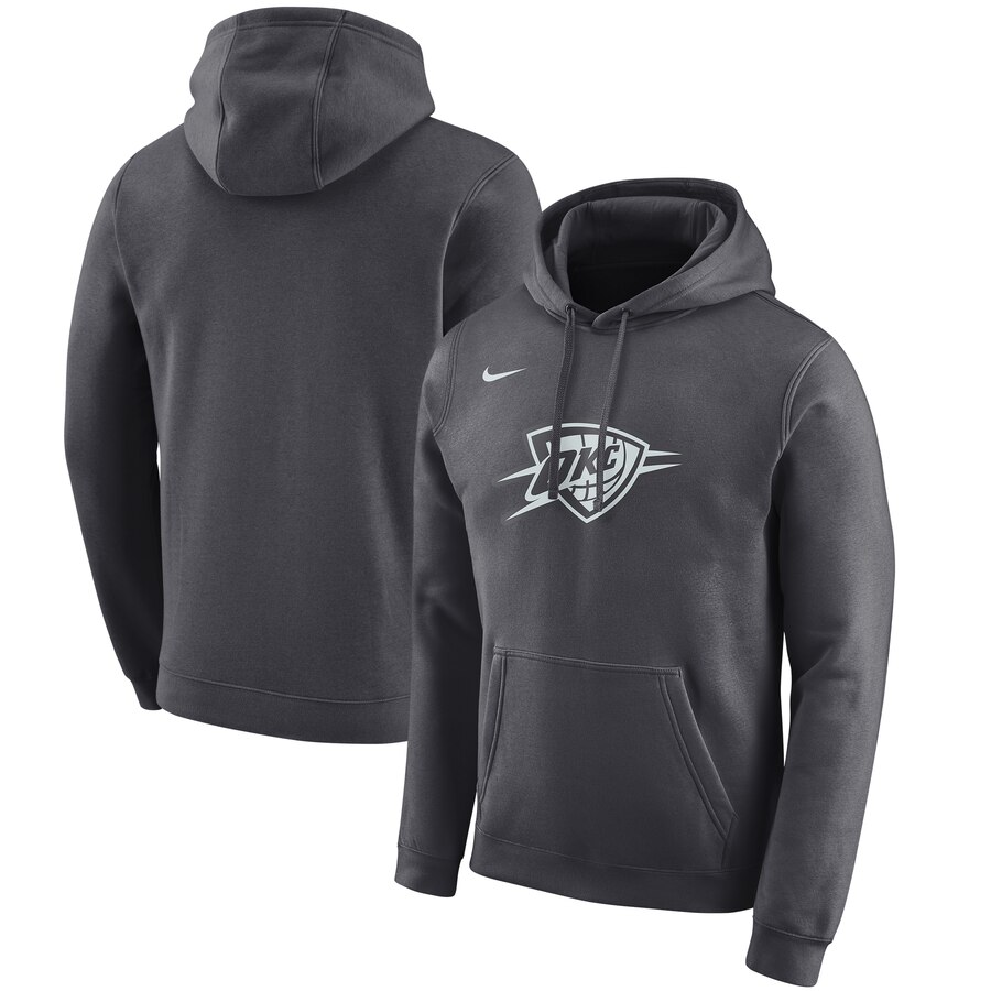 NBA Oklahoma City Thunder Nike 201920 City Edition Club Pullover Hoodie Anthracite